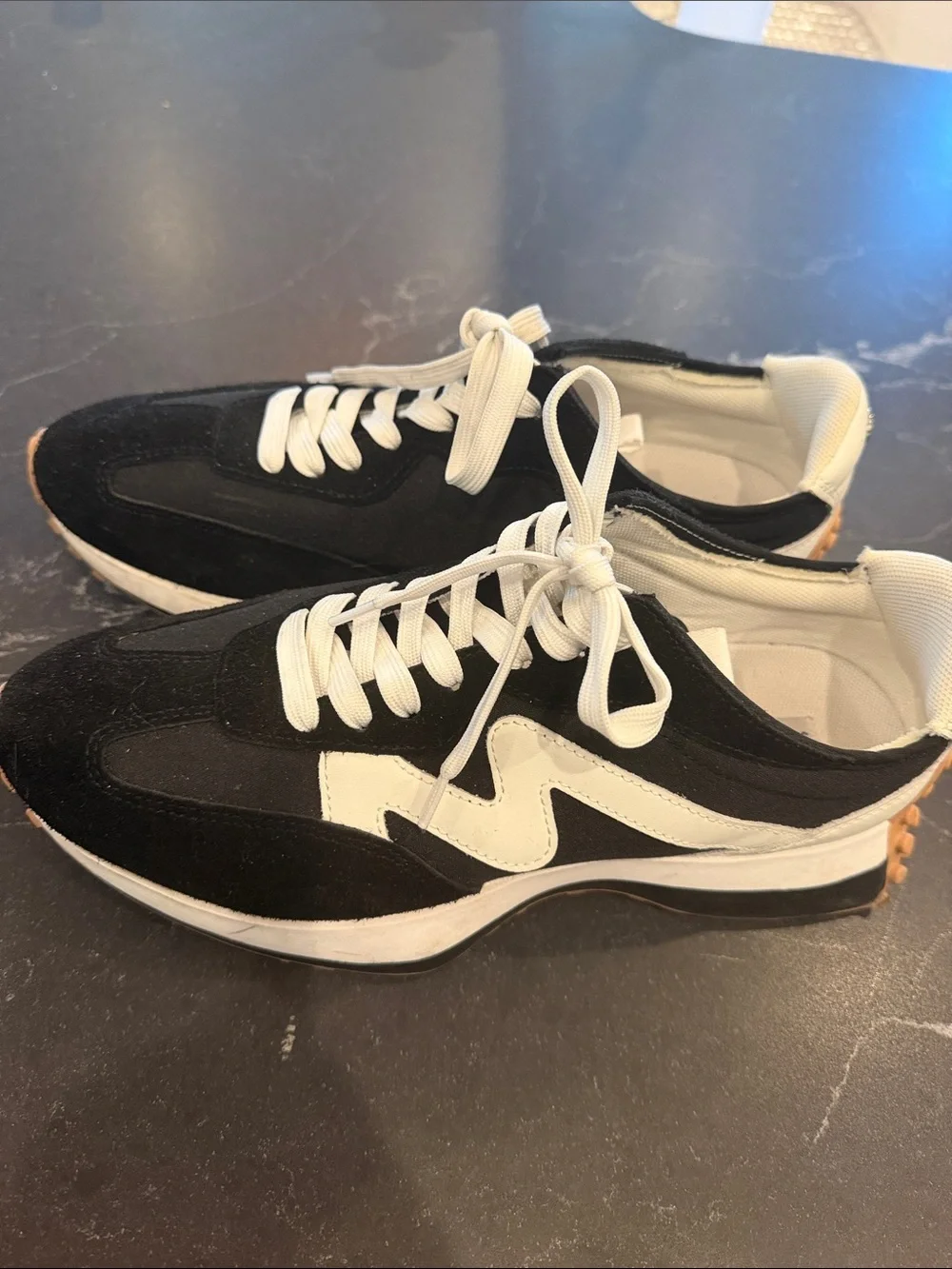 Steve Madden Black and White Retro  Sneakers